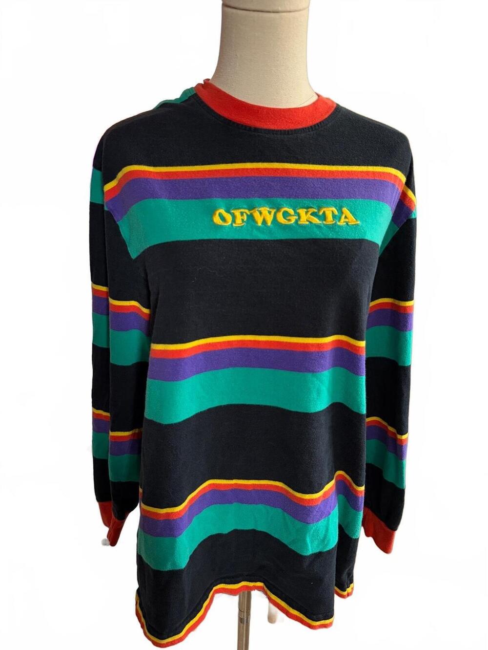 OFWGKTA Striped Long Sleeve Shirt Size L